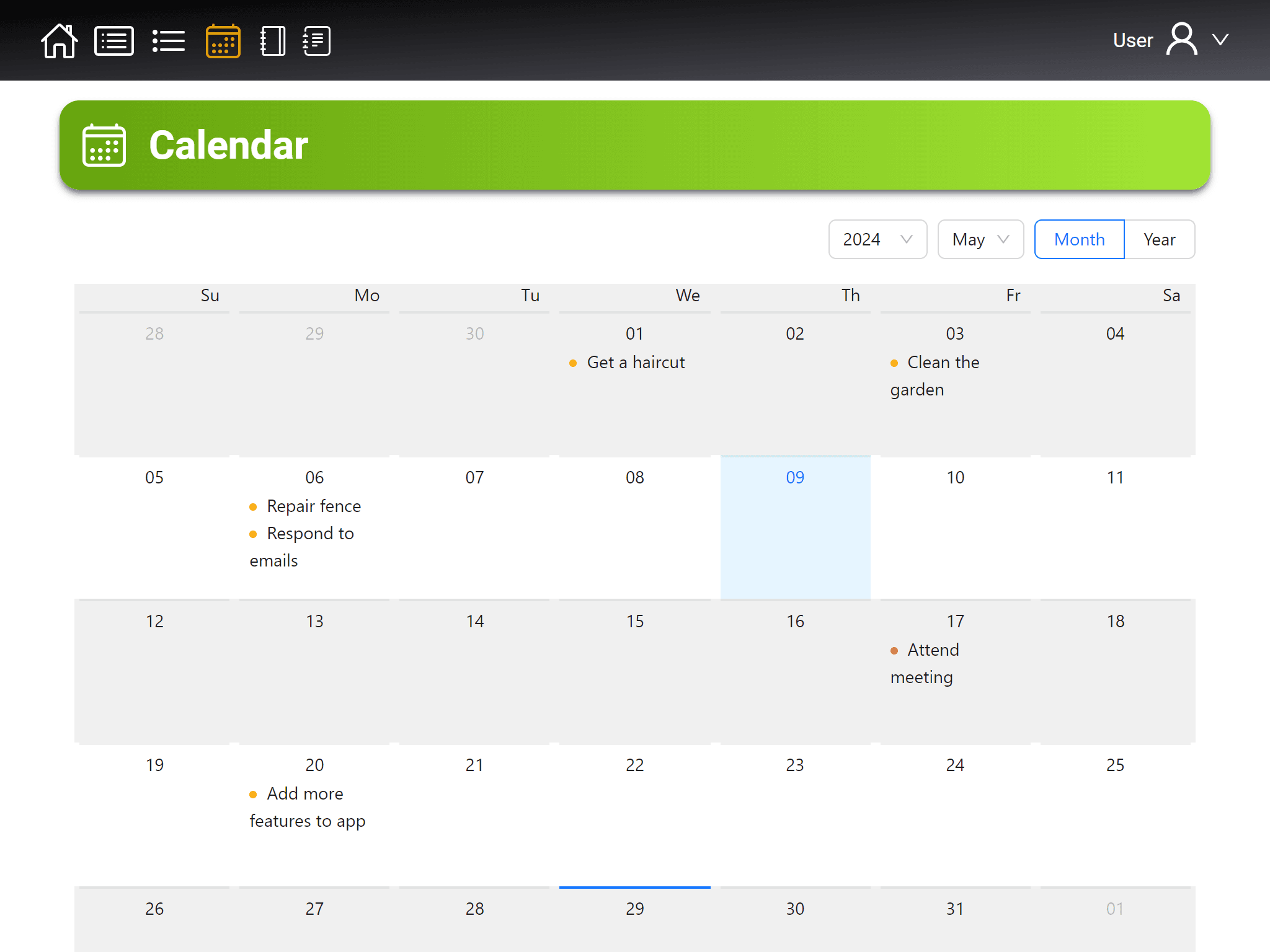 Calendar